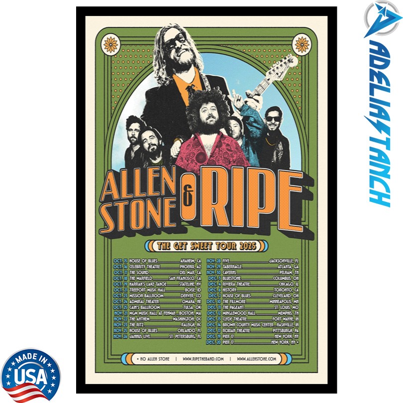 Allen Stone The Get Sweet Tour 2025 Poster