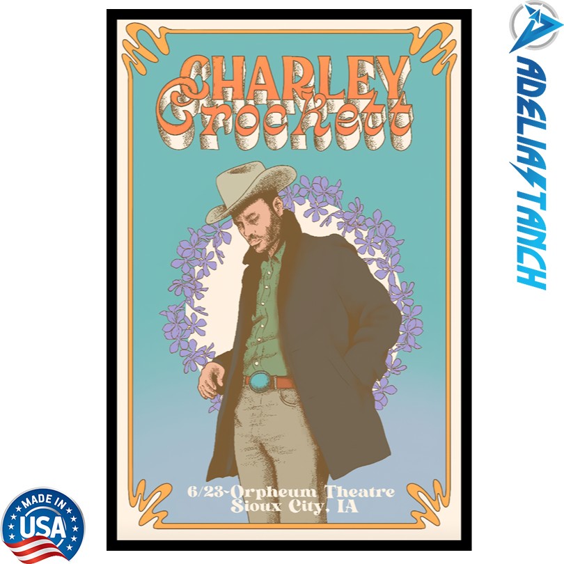 Charley Crockett Sioux City, IA June 23 2025 Event Poster