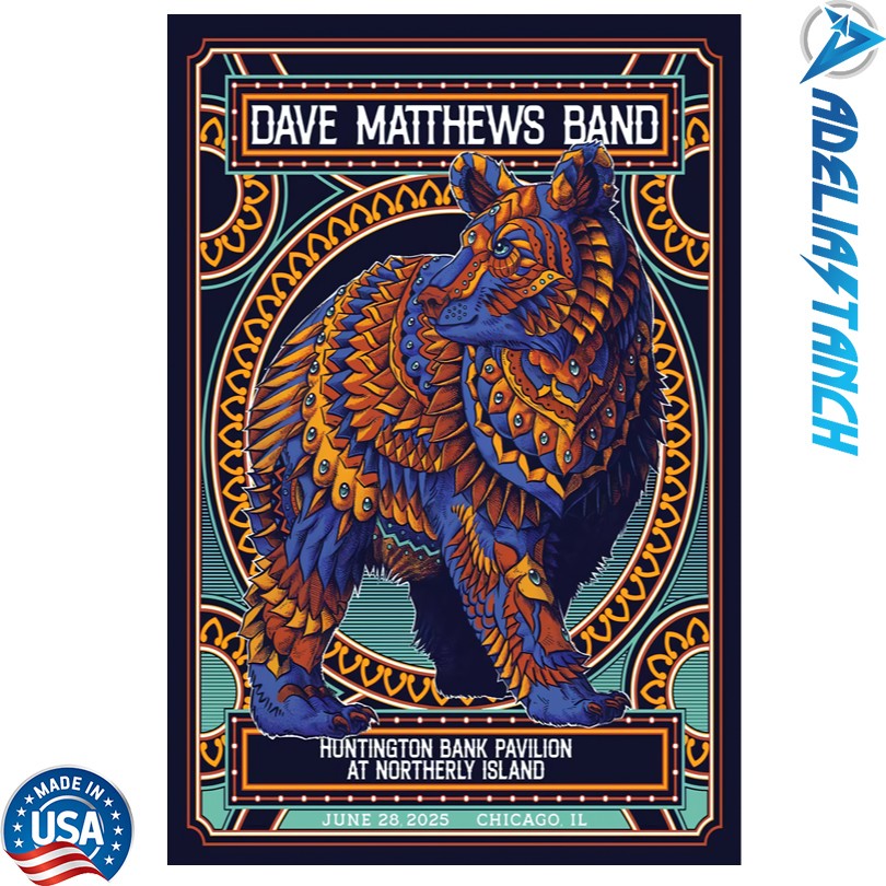 Dave Matthews Band 6 28 25 Chicago, IL Tour Poster