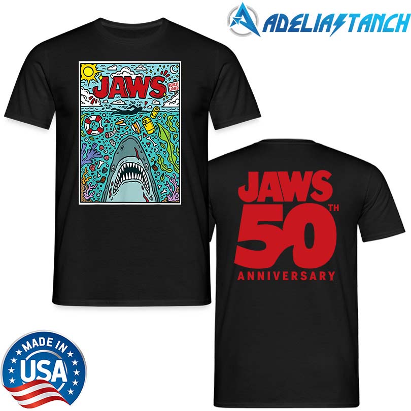Jaws 50th Anniversary Poster Comic Chaos T-Shirt