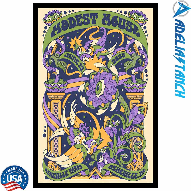 Modest Mouse Asheville NC 6 13 25 Event Poster