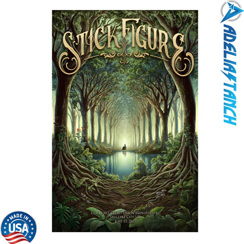 Official Stick Figure Salt Lake City UT 6 15 2025 Tour Poster