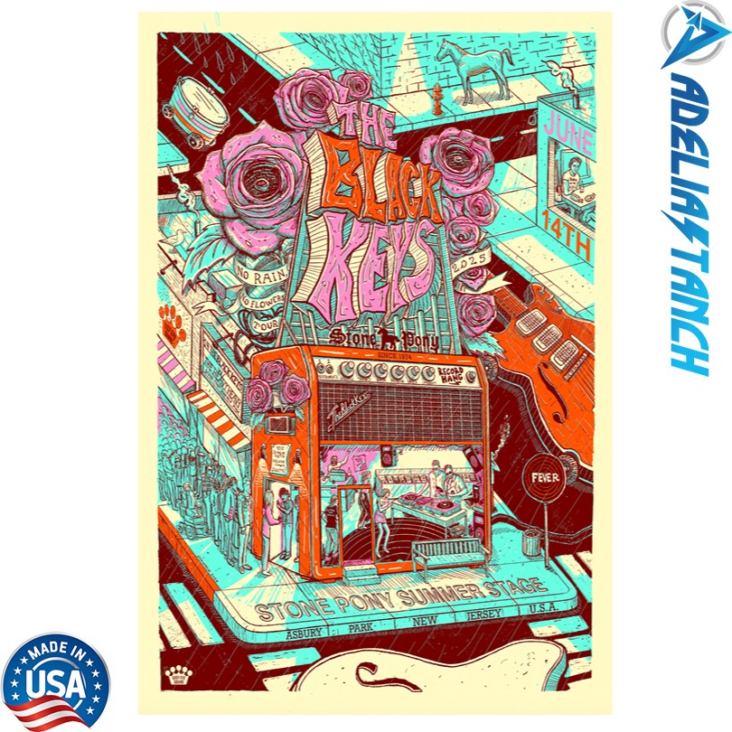 The Black Keys Concert 2025 Stone Pony Summer Stage Poster