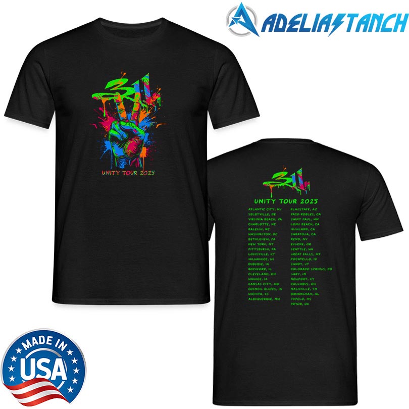 311 Unity Tour 2025 Peace Splatter T-Shirt