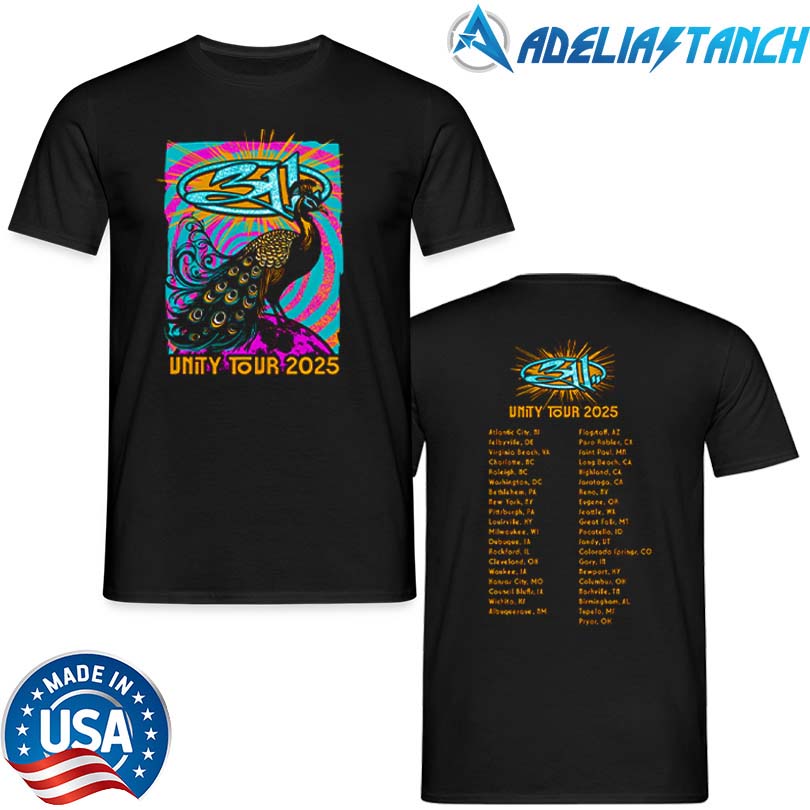 311 Unity Tour 2025 Peacock T-Shirt