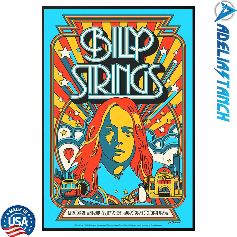 Billy Strings Melbourne, Australia 7 15 25 Tour Poster