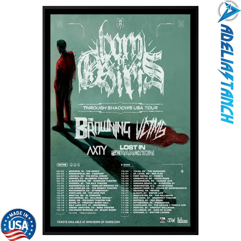 Born Of Osiris Through Shadows USA Tour 2025 Poster