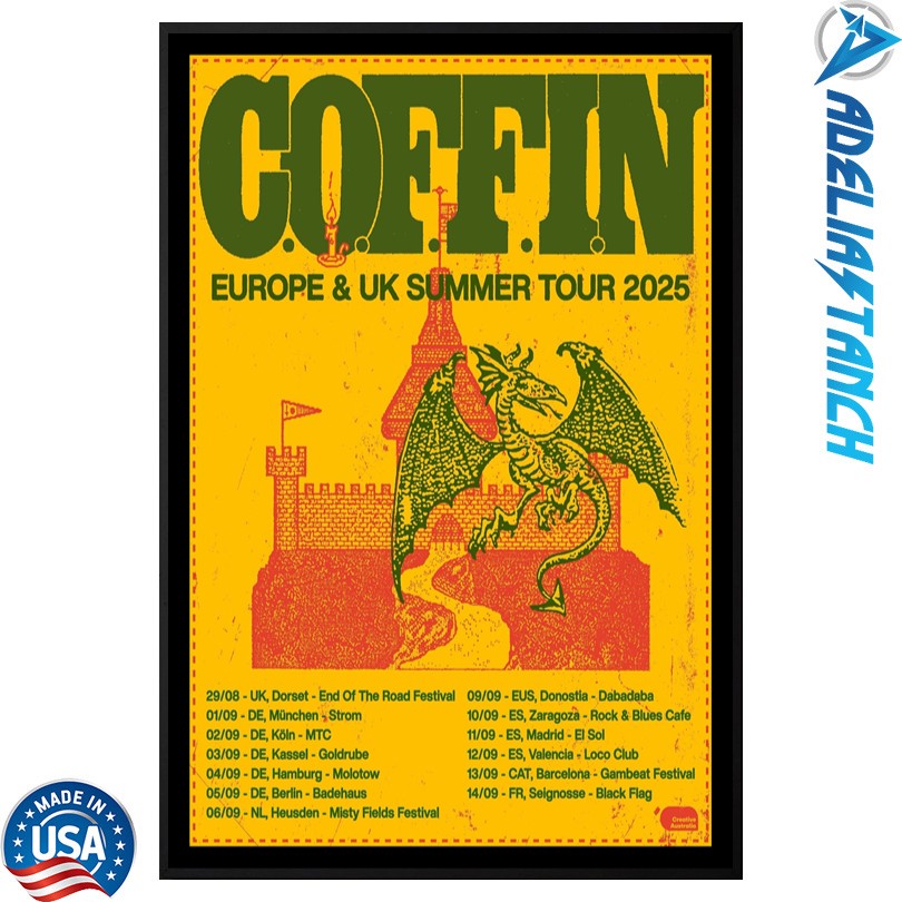 C.O.F.F.I.N Europe & UK 2025 Summer Tour Poster