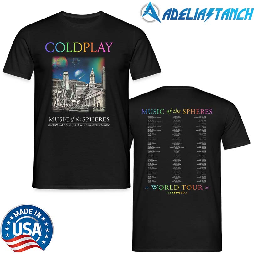 Cold Play Boston MA July 15-16 2025 Tour Merch