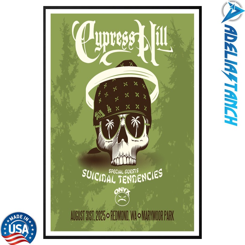 Cypress Hill Aug 31 2025 Marymoor Park Redmond, WA Poster