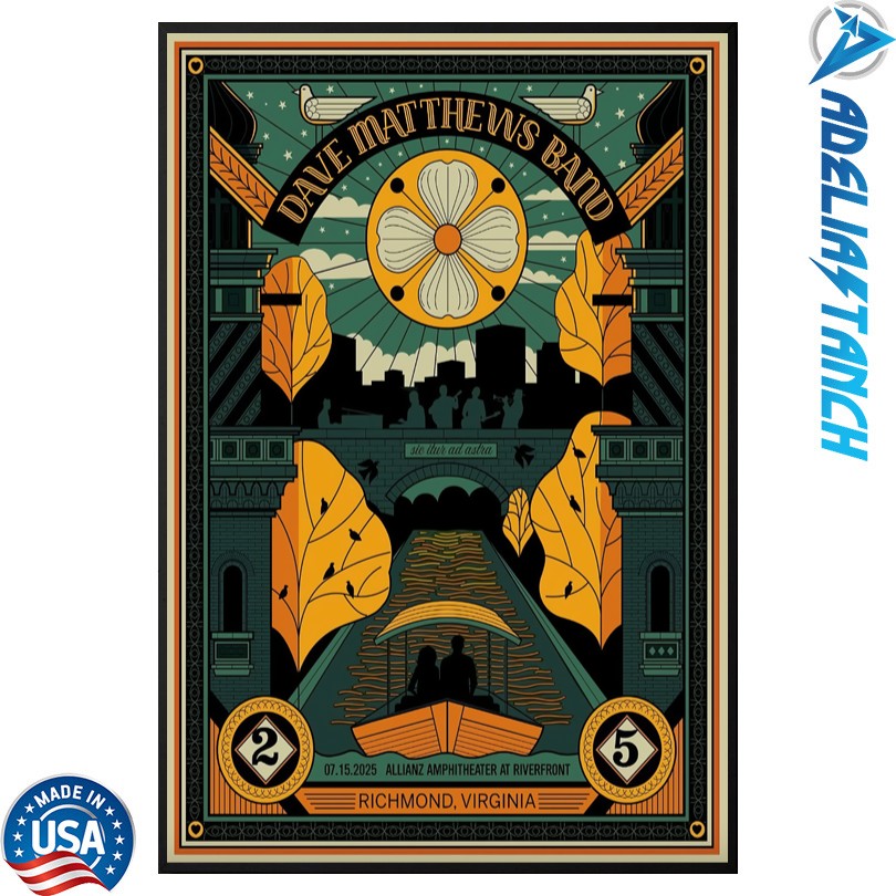 Dave Matthews Band Richmond VA 07 15 2025 Tour Poster