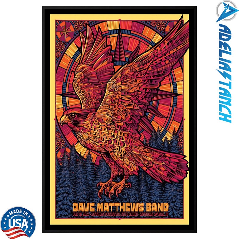 Dave Matthews Band Tour July 18 2025 Saratoga Springs NY Poster