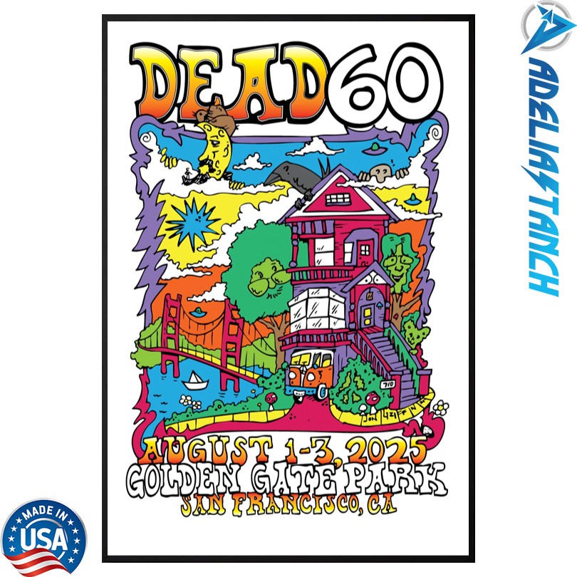 Dead & Company Aug 1-3 2025 Golden Gate Park San Francisco CA Poster