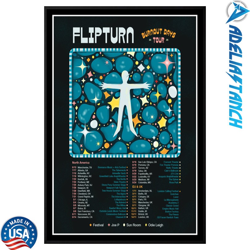 Flipturn Burnout Days Tour 2025 Poster