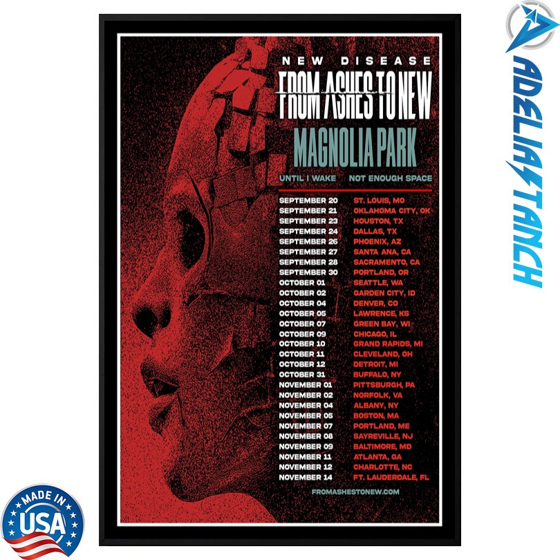 From Ashes To New The New Disease Magnolia Park Tour 2025 Poster