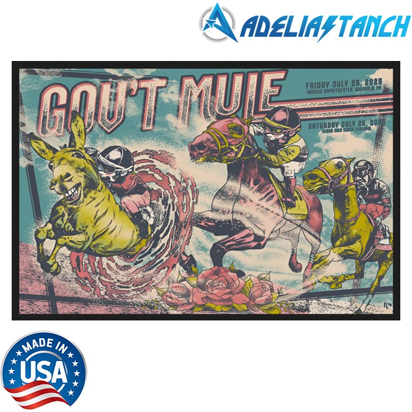 Gov\'t Mule Jul 25 2025 Iroquois Amphitheater. Louisville, KY, Jul 26 2025 Flood City Music Festival. Johnstown, PA Poster