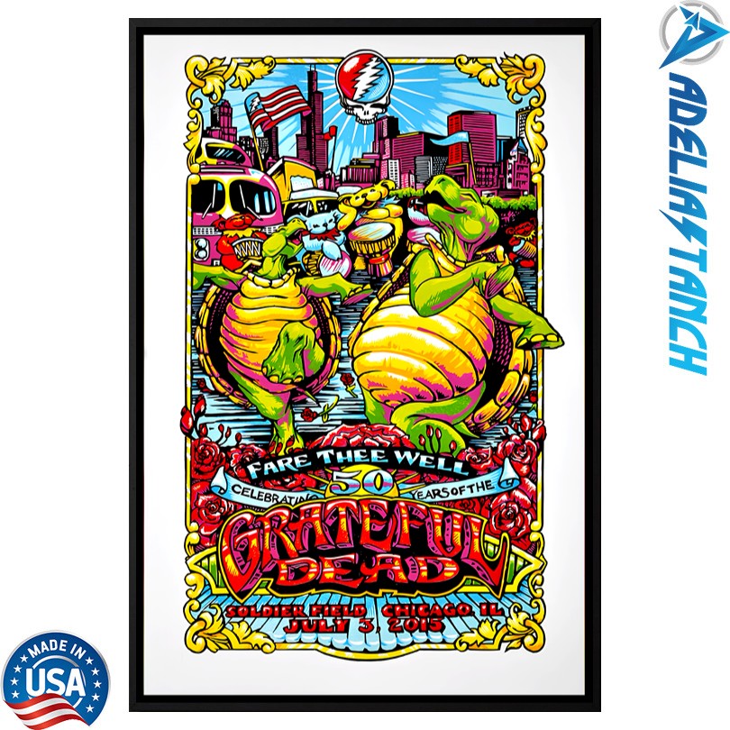Grateful Dead July 3 2015 Soldier Field Chicago IL Poster