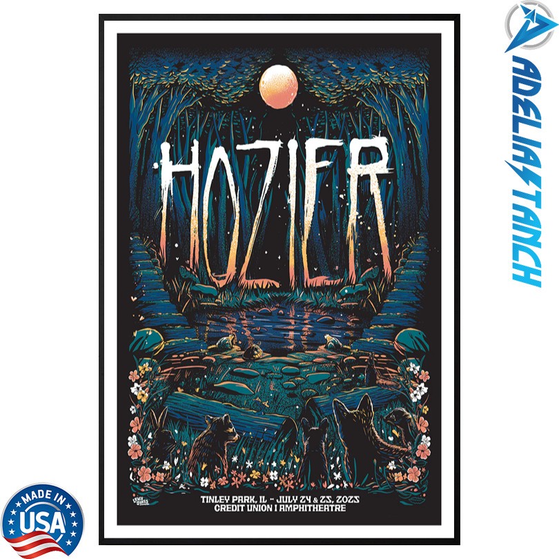 Hozier July 24 25 2025 Credit Union 1 Amphitheatre Tinley Park, IL Poster