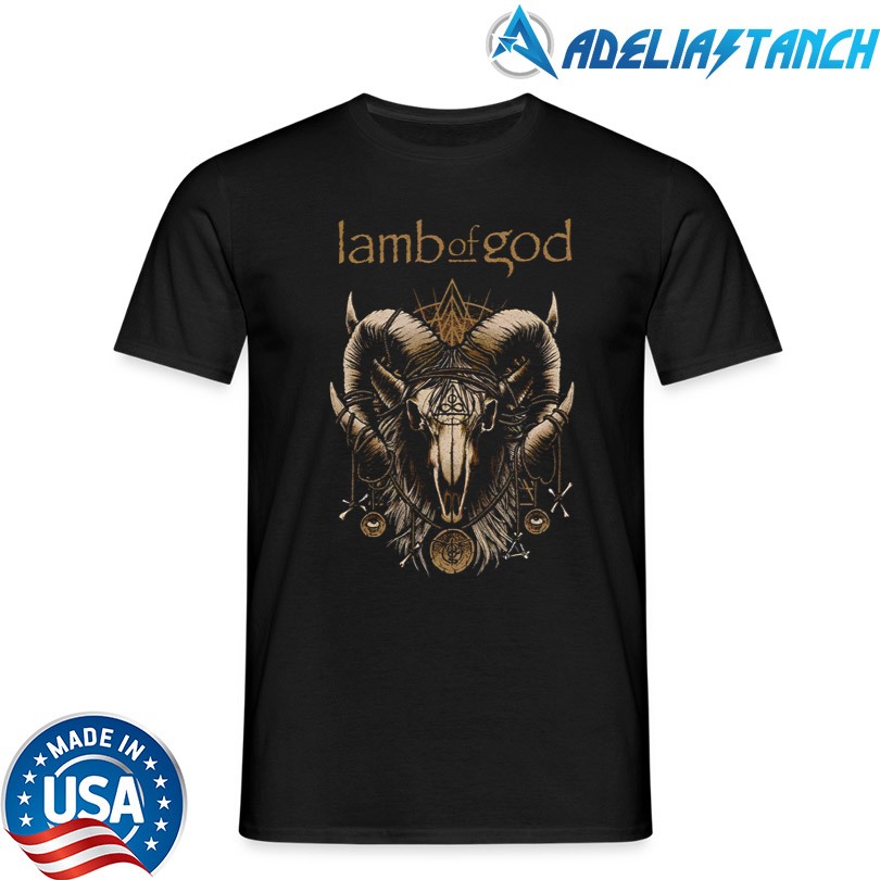 Lamb Of God Ram Skull Black Tee