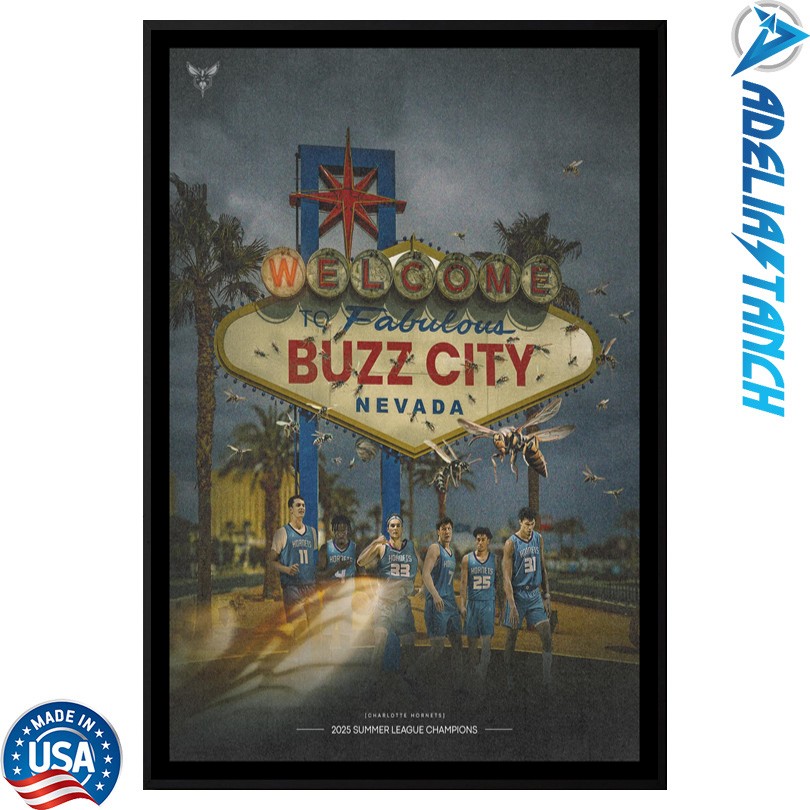 Limited Charlotte Hornets 2025 Summer League Champions Poster