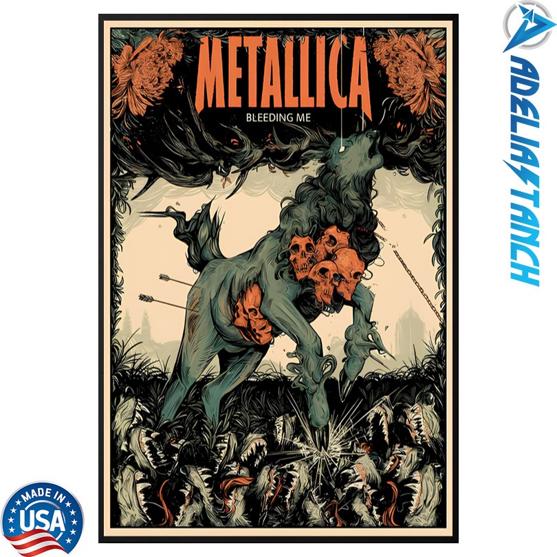 Metallica Bleeding Me Screen Printed Poster