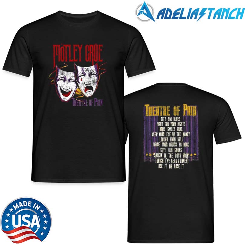 Motley Crue Theatre Of Pain Tracklist T-Shirt