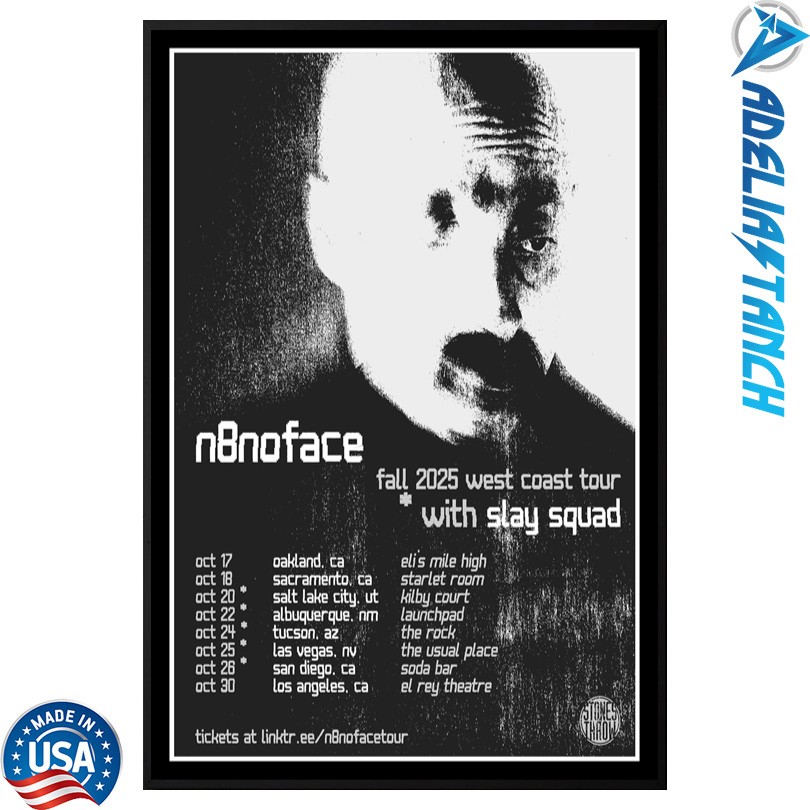 N8noface Fall 2025 West Coast Tour With Slay Squad Poster