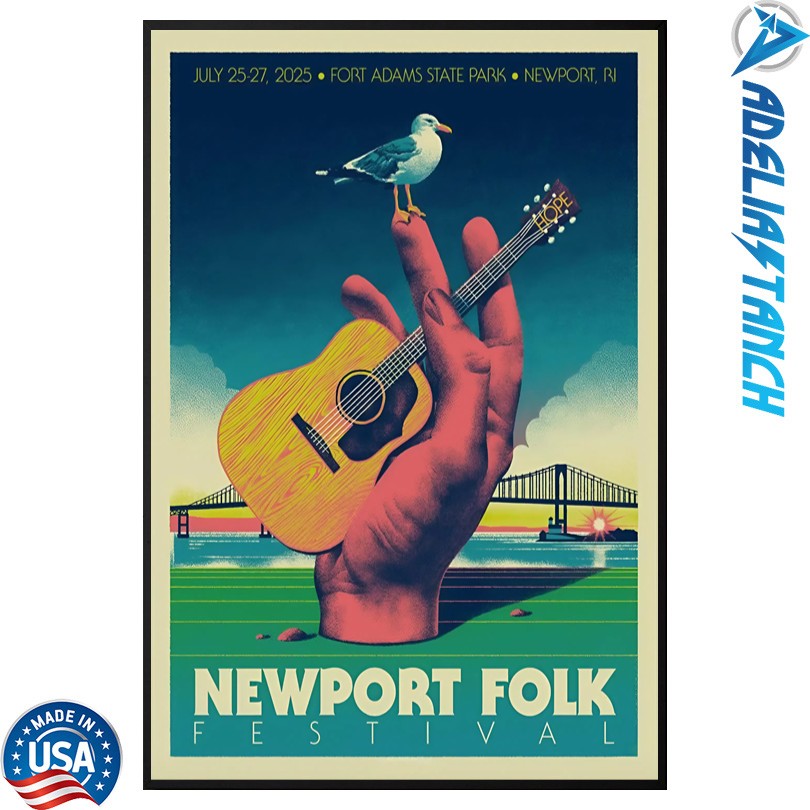 Newport Folk Festival Jul 25-27 2025 Fort Adams State Park in Newport RI Poster