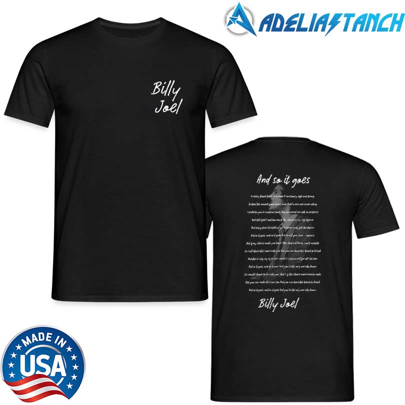 Official Billy Joel And So It Goes Lyrics Merch