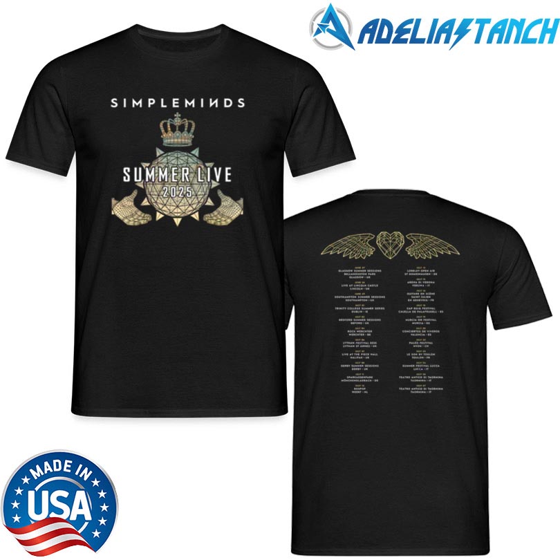 Official Simple Minds Summer Live Itinerary T-Shirt