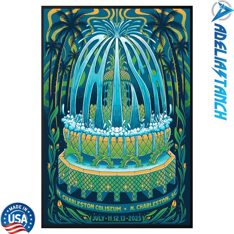 Phish North Charleston, SC July 11-13 2025 Tour Poster