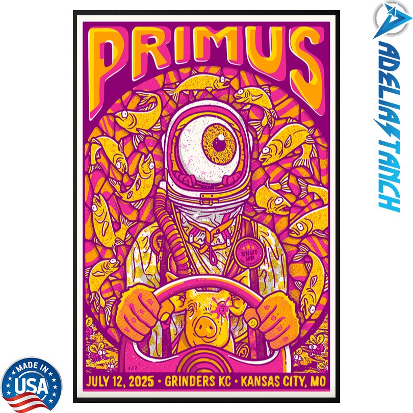 Primus July 12 2025 Grinders KC Kansas City, MO Poster