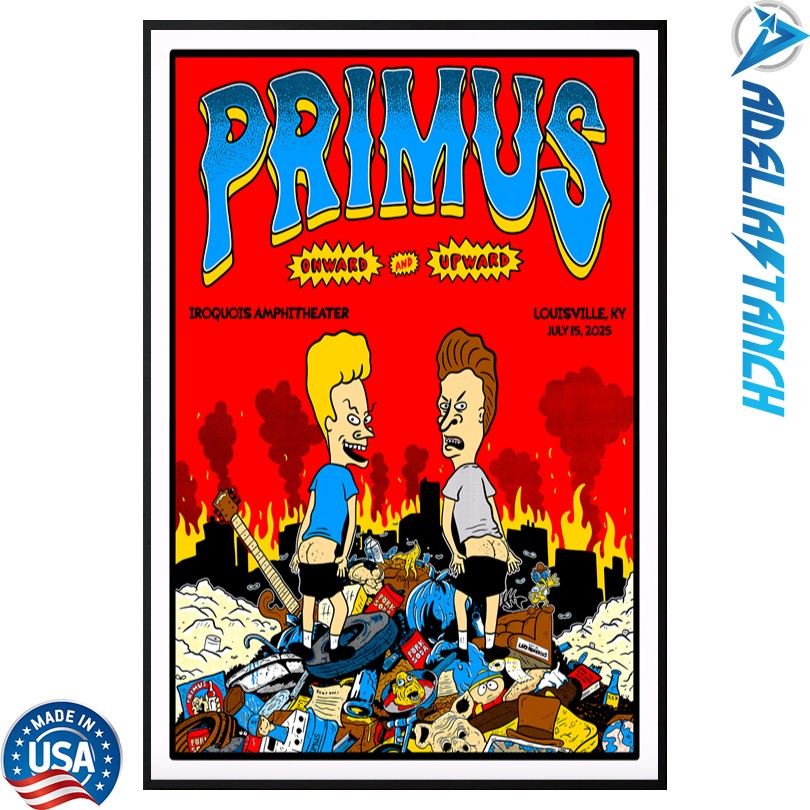 Primus July 15 2025 Iroquois Amphitheater Louisville, KY Poster