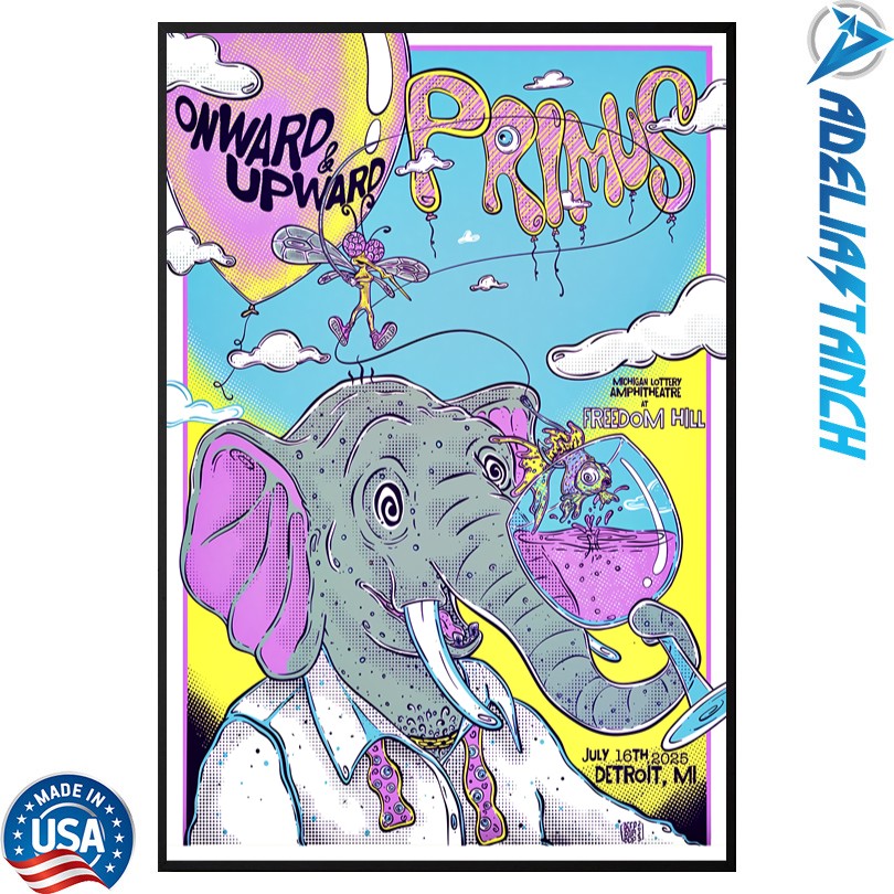 Primus July 16 2025 Michigan Lottery Amphitheatre Freedom Hill Detroit, MI poster