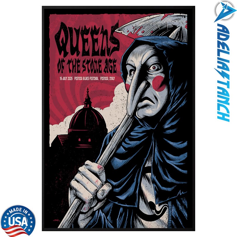Queens Of The Stone Age July 15 2025 Piazza Duomo, Pistoia, Italy Poster