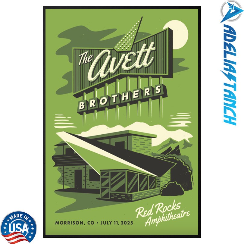 The Avett Brothers July 11 2025 Red Rocks Amphitheatre Poster