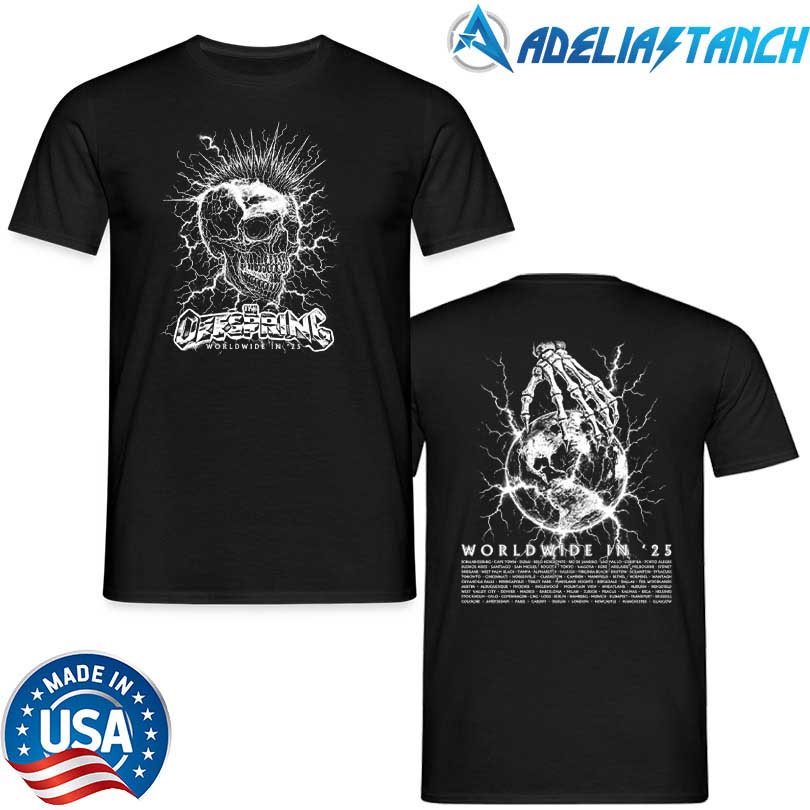 The Offspring Mohawk Skull 2025 Tour Shirt