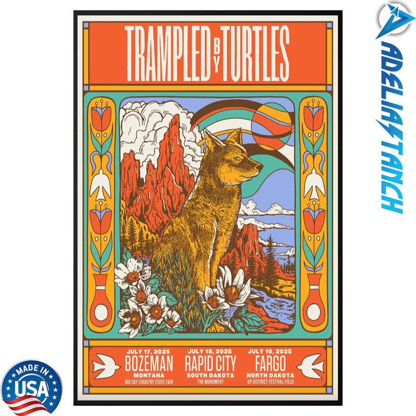 Trampled By Turtles July 17 2025 Gallatin County Fairgrounds Bozeman MT Poster