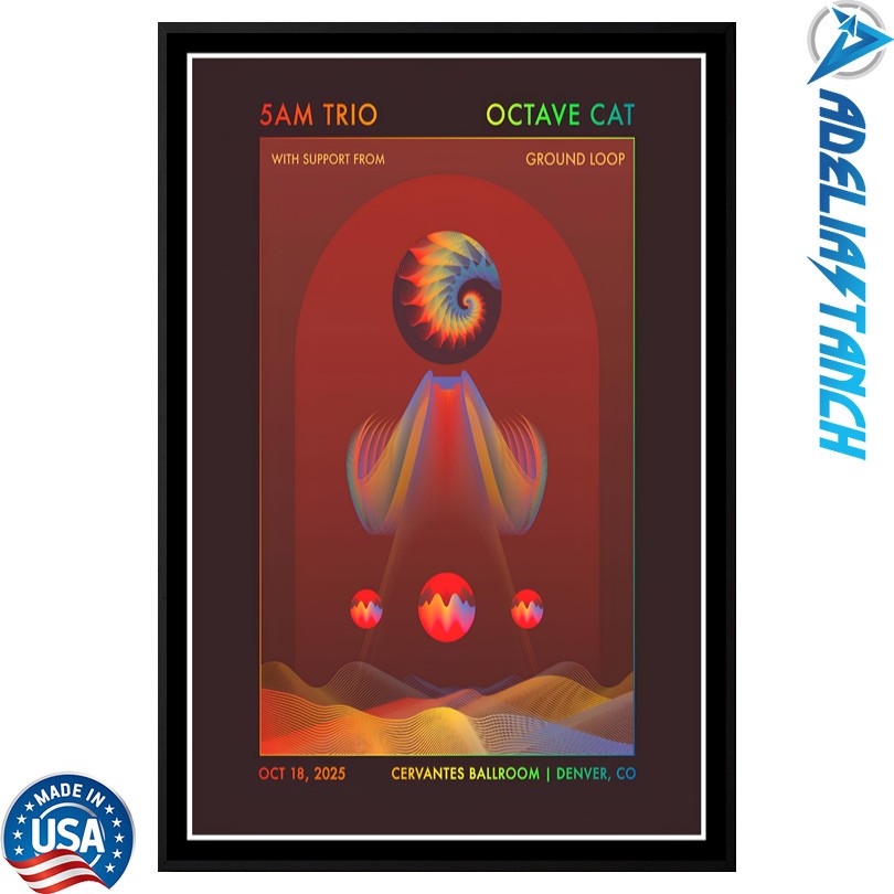 Trio Octave Cat Denver CO 10 18 25 Tour Poster